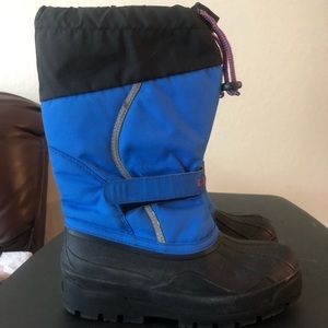 LL Bean kids blue snow boots size 5 EUC
